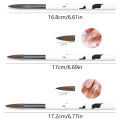 3 Sizes Nail Art Brush For Acrylic Liquid Powder Sculpture Carving Flower Pen Manicure 3D Drawing UV Gel Painting Tools. 