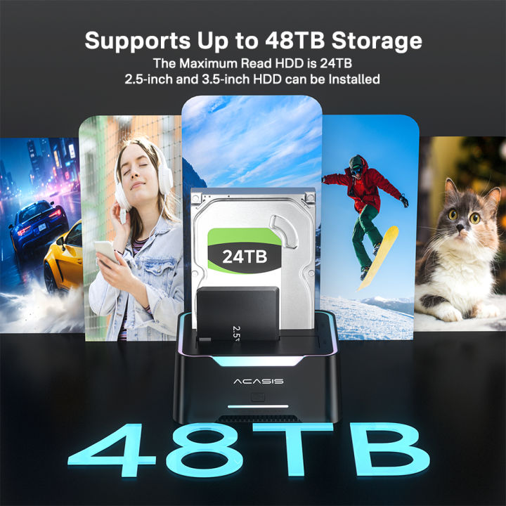 Acasis%20Dual-Bay%203.5"%20HDD%20Enclosure%20%7C%20Offline%20Cloning%20&%2048TB%20Storage%20%7C%20U-S-B3.0%205Gbps%20%7C%20Independent%20Dual-Drive%20Management%20%7C%20Tool-Free%20Design%20%7C%20Model%20HDD%20Base%20-%20Image%205