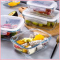 3Pcs Glass Set Containers With Airtight Lids Home And Work Glass Meal Prep Freezer & Microwave Safe. 