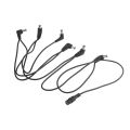 6 Ways Electrode Daisy Chain Harness Cable Copper Wire black. 