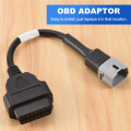 OBD Motorcycle Cable for 6 Pin Plug Cable Diagnostic Cable 6Pin to OBD2 16 Pin Adapter. 