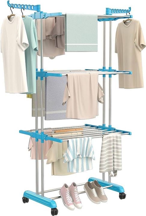 Heavy%20Duty%20Stainless%20Steel%20Double%20Pole%20Foldable%20Cloth%20Dryer%20/%20Clothes%20Drying%20Stand%20-%20Image%202