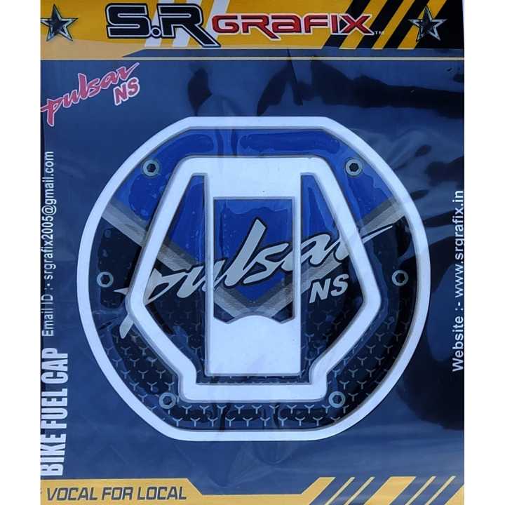 Bajaj Pulsar NS Bike Tank Pad / Tank Cap Sticker/Fuel Cap Pad Protector Sticker, Self-Adhesive