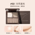 FEILINKA Three-Tone Multi-Contouring Powder Palette Highlighter, Matte Face, Brightening Shadows, Nose Shadows, Tears. 