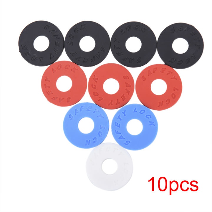 10Pieces Guitar Savers Strap Lock 25mm OD 9mm Musical Accessory Black Red Blue Cologo