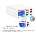 Quick Charge 3.0 6Port USB Fast Charging Dock, Strong Compatibility USB Charger, Multi Port USB Wall Charger, LCD Display ligent IC Auto Detect Tech. 
