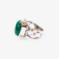 Green Onex Stone Finger Ring. 