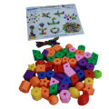 Interactive Colorful Lacing Beads for Baby, Toddlers & Preschoolers – Durable Non-Toxic Beads in Assorted Shapes & Colors – Includes Threads for Fine Motor Skills, Counting, Sorting & Creativity. 