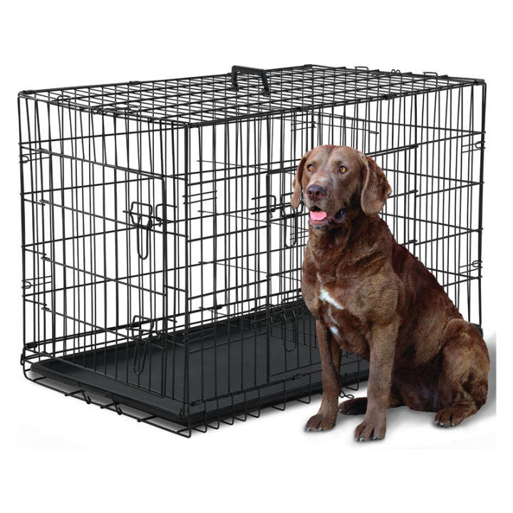 Foldable%203ft%20Bold%20Wire%20Pet%20Dog%20Cage%20For%20Dogs%20Cats%2093cm%20By%20HAMROPETS%20-%20Image%203
