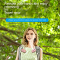Portable Hanging Neck Fans USB Rechargeable Leafless Air Cooling Fan Air Humidification Wearable Neckband Fans A. 