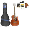 Matilda Acoustic Guitar With Tunner With Cover , String, Capo, Belt, Jackwire And 2Picks. 