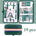 Makeup Set Nail Art Bag Set Nail Clipper Set Pieces High Quality 19 Pack Nail Clippers Stainless Steel Band Folding Scissors Beauty Tools. 