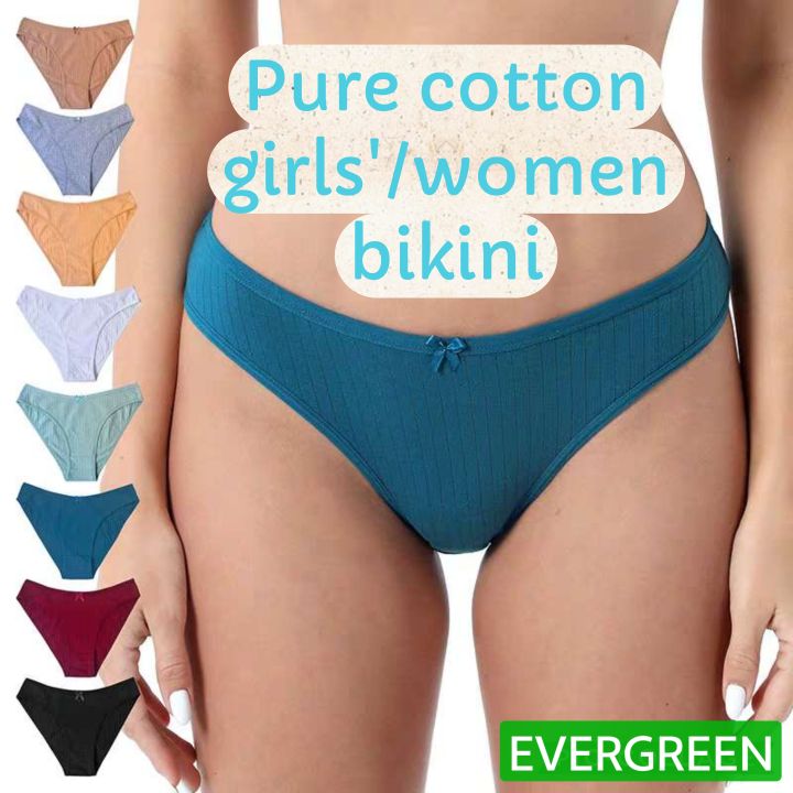 Panty Underwear Girls Women Ladies Teenagers Pregnant Women Panties Underwear Pure Cotton Bikini Style Soft Very Comfortable Sport Panties Stretching Plain Color White Different Colors Machine Wash Ideal for Teenager Women Girl Old Women Grandma