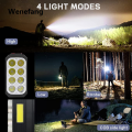 Wenefang Solar Searchlight 3 Lighting Modes Solar Rechargeable Portable Lamp Multifunctional Camping Emergency Luxury Light Outdoor Waterproof Strong Light Cob Torchlight 8 COB Ultra Bright Flashlight. 