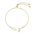 Korean Light Luxury Tulip Flower Bracelet For Women Zircon Pearl Beaded Bracelet MNP. 