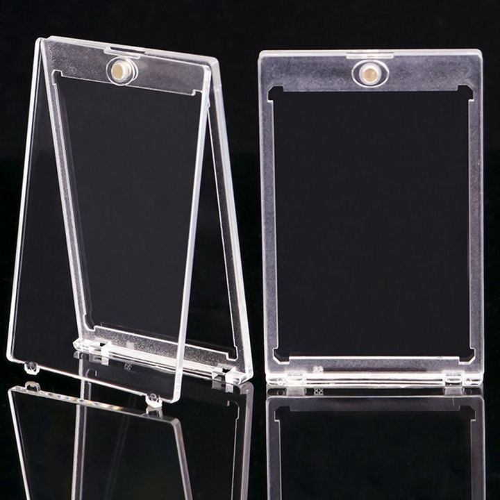 New%20Acrylic%20Card%20Holders%20Transparent%20Magnetic%20Card%20Storage%20Box%20Display%2035PT%20Trading%20Cards%20Sleeves%20Card%20-%20Image%208