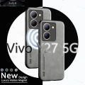 AnDyH For Vivo Y27 5G Phone Case Skin Feel Leather Soft Silicone All Inclusive Lens Cover Casing. 