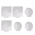 2mm Acrylic Sheet Clear Cast for Plexiglass with Double Sided Protective for LED Light Base Signs DIY Display 6 Pcs. 