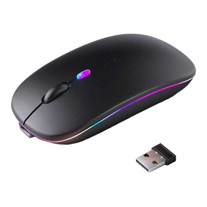 Dual Rechargeable Bluetooth and 2.4G Wireless Mouse 2 in 1 Mouse