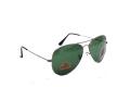 Premium Quality Uv400 Plus Diamond Hard B2 Glass Aviator In Green Lens With Gun Frame Sunglasses For Men. 