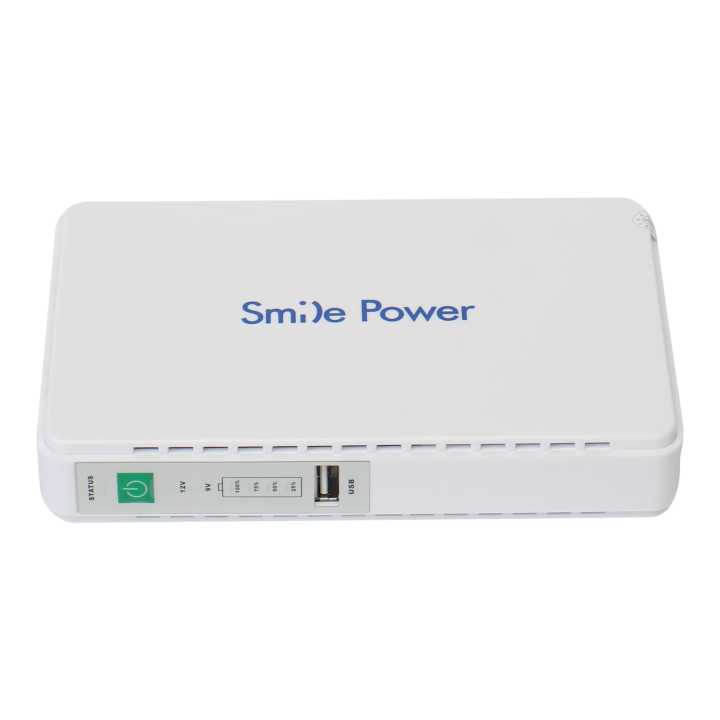 Smile Power White POE-430P Mini DC Ups Router Backup WIth Multifunction Network And 8800mAH