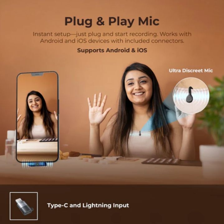 Digitek%C2%AE%20DWM-119%202-in-1%20Wireless%20Mic,%20AI%20Noise%20Cancel,%2030m%20Range,%206Hr%20Battery,%20iOS/Android%20-%20Image%208