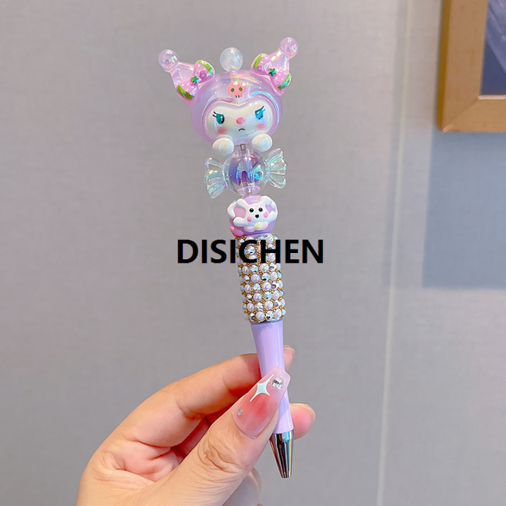 DISICHEN%20Sanrio%20Kuromi%20Ballpoint%20Pen%20Crystal%20Flash%20Diamond%20Rotating%20Neutral%20Pen%20Black%20Cute%20Girl%20Dreamy%20Cartoon%20Hello%20Kitty%20Pearl%20Pen%20Original%20-%20Image%204
