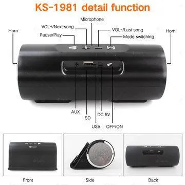 Kisonli%20Ks%201981%20Portable%20Wireless%20Bluetooth%20Speaker%20-%20Image%204
