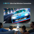HY300 Smart Projector Android 13 Mini Home Theater Full HD 1080P WiFi Bluetooth HDMI USB Portable Projectors With Game Console. 