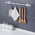 4/2Pcs Nail-Free Adjustable Curtain Rod Holder Hooks Self-adhesive Wall Mount Curtain Pole Wall Brackets Waterproof Fixed Clip Hanging Rack. 