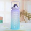 1Pcs 2L Motivational Sports Water Bottles With Times To Drink Removable Strainer Straw Sipper Leakproof. 