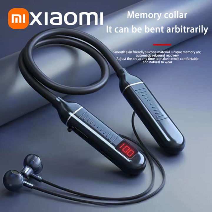 2025 NEW Xiaomi Wireless Earphones Neckband Headphones Gaming LED Display Hifi Stereo Sports Headset Halter Waterproof Magnetic Earbuds