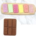 6 Grid Small Waffle Rectangle Chocolate Bar Silicone Candy Mold Trays WANNA. 