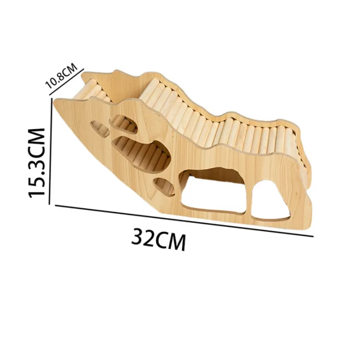 JAERBEE%20Washable%20Hamster%20Hidden%20Wooden%20Hamster%20House%20Small%20Pet%20Castle%20with%20Rock%20Climb%20Ladder%20Dwarf%20Mouse%20Pet,Arch%20Bridge%20Tunnel%20-%20Image%206