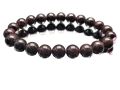 Red Garnet Natural Healing Crystal Jewelry  Bead Bracelets Fashion Stretchable Unisex Comfortable Fit Slides-On Bead Bracelet. 