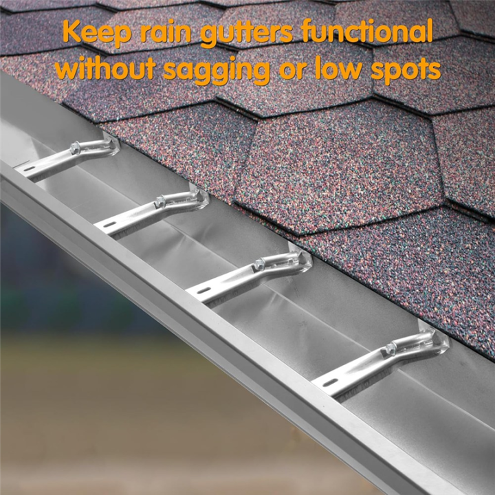 ARELENE%205inch%2010%20Pack%20Gutter%20Hangers,%20with%20Pre-Inserted%20Screw,%20Aluminum%20Gutter%20Brackets%20for%20Repairing%20Sagging%20Rain%20Gutters%20-%20Image%202