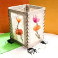 White Flower Printed Lamp Shade 14*20 Cm. 