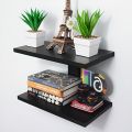 kamakhya Wall Mounted Decorative Shelf Stand Racks Tier 2 Teak. 