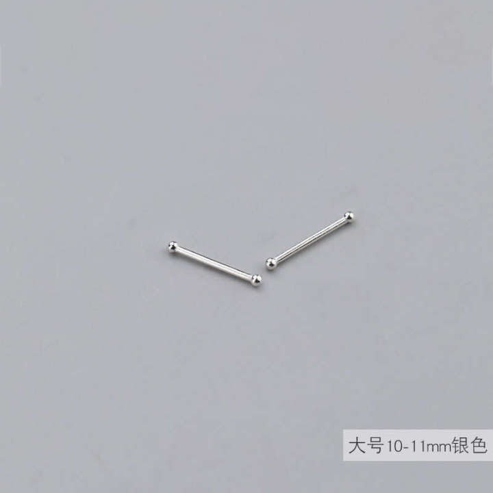 Gan%20Jia%20999%20Pure%20Sier%20Earrings%20Simple%20Double-Headed%20Studs%20Ear%20Rods%20No%20Need%20to%20Remove%20While%20Sleeping%20Basic%20Jewelry%20for%20Men%20and%20Women%20-%20Image%208