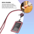 4 Sets Rhinestone Lanyard ID Card Holder Badge Reel Card Holder. 