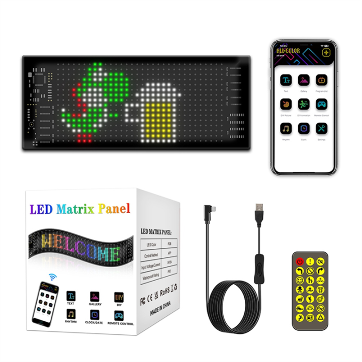 Led Panel For Display LED Matrix Panel Flexible Screen Display Windshield Scrolling ...