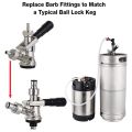 Ball Lock Conversion Kit,Sankey Keg Coupler Adapter FPT 5/8 Thread Stainless Steel Ball Lock Quick Disconnect Gas. 