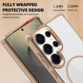 NEW HODON Luxury Clear Magnetic Phone Cases For Samsung Galaxy S25 S24 S23 S22 Plus Ultra A15 A55 A35 A16 A26 A36 For Magsafe Case Transparent Wireless Charging Hard Cover. 