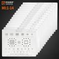 Amaoe Amao MI:1-MI:13 MI:14 Reballing Stencil Set For Redmi K30/K30pro/9/Note9 4G/Note 9 Pro 10/10 Pro CC9/Cc9e/8SE/A3 Electronic parts maintenance. 