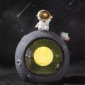 Cool Look Astronaut Inside Moon Lamp With Assorted Colors. 