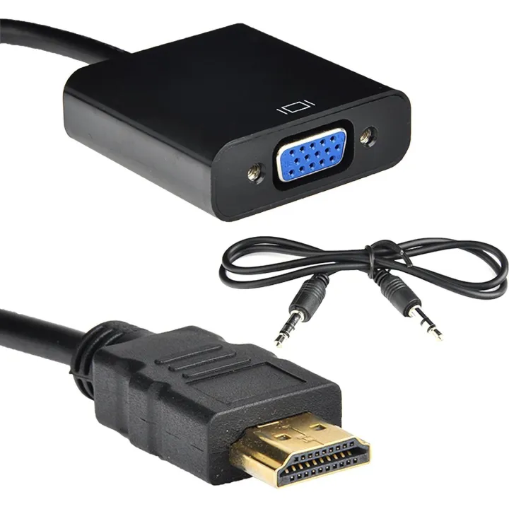 HDMI%20Male%20to%20VGA%20+%20Audio%20Converter%20Cable%20For%20PC/Laptop%20-%20Image%202
