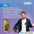 MAK 4T NXT | Exceeds API SN JASO MA2 | Advanced Synthetic 4-Stroke Engine Oil for BS-6 Motorcycles (1L). 
