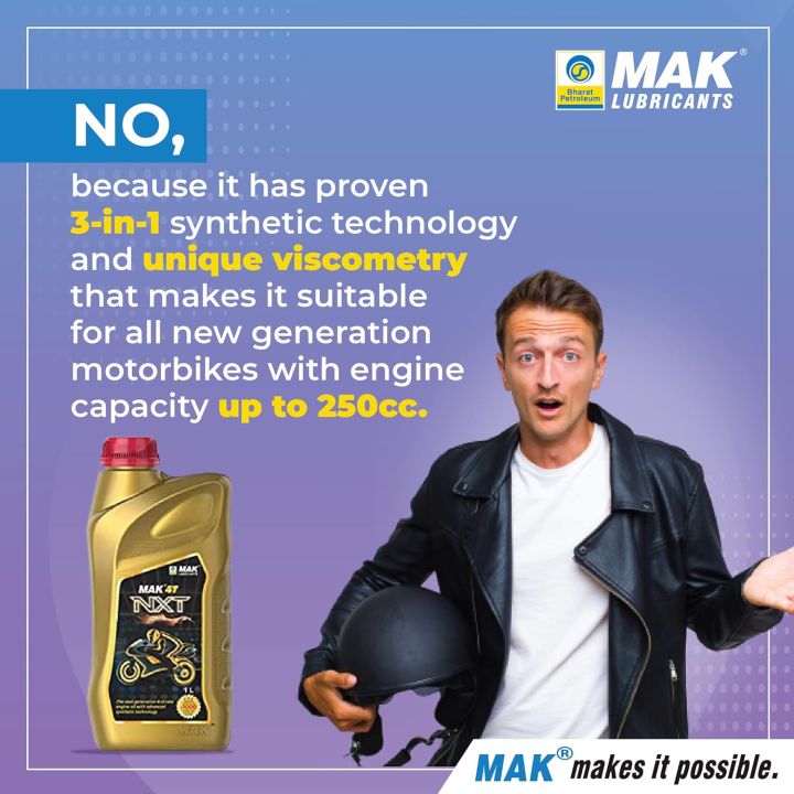 MAK%204T%20NXT%20%7C%20Exceeds%20API%20SN%20JASO%20MA2%20%7C%20Advanced%20Synthetic%204-Stroke%20Engine%20Oil%20for%20BS-6%20Motorcycles%20(1L)%20-%20Image%205