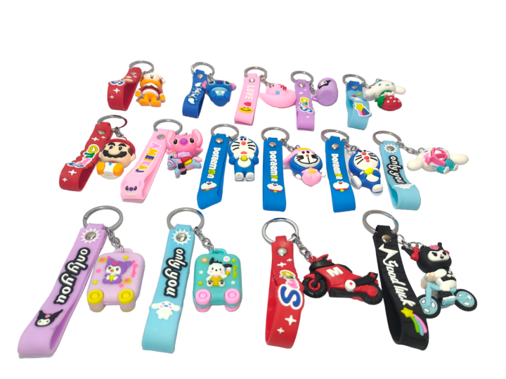 1%20Pcs%20Silicone%20Rubber%20Keychain%20Key%20And%20Bag%20Keyring%20With%20Cute%20Characters%20Cute%20Keyrings%20-%20Image%203