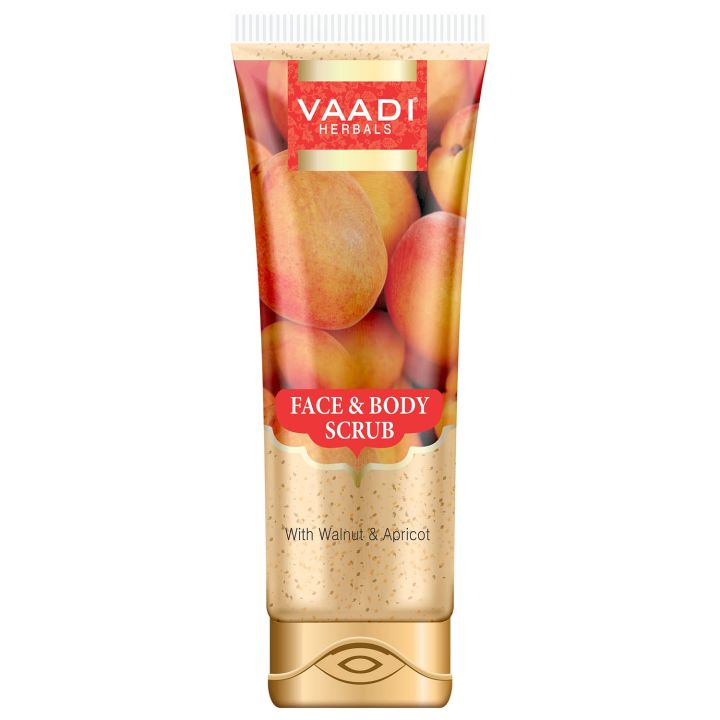 Vaadi Herbals Face & Body Scrub with Walnut & Apricot 110 gm